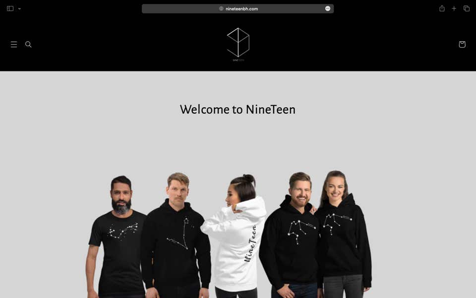 NineTeen Website Preview