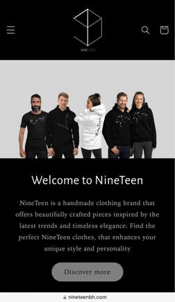 NineTeen Website Preview